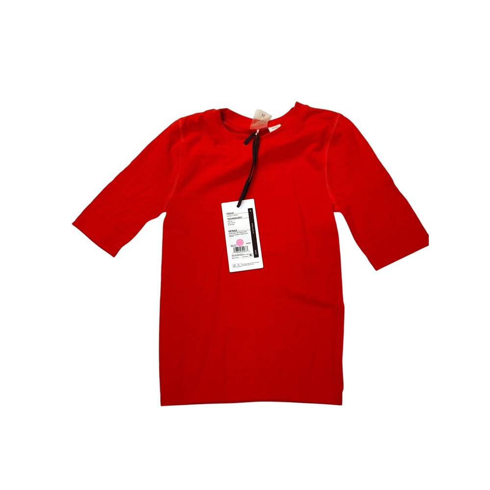 Calia Focus Seamless Crop Tee Fresh Red Women's XS Athletic Top Wicking NWT